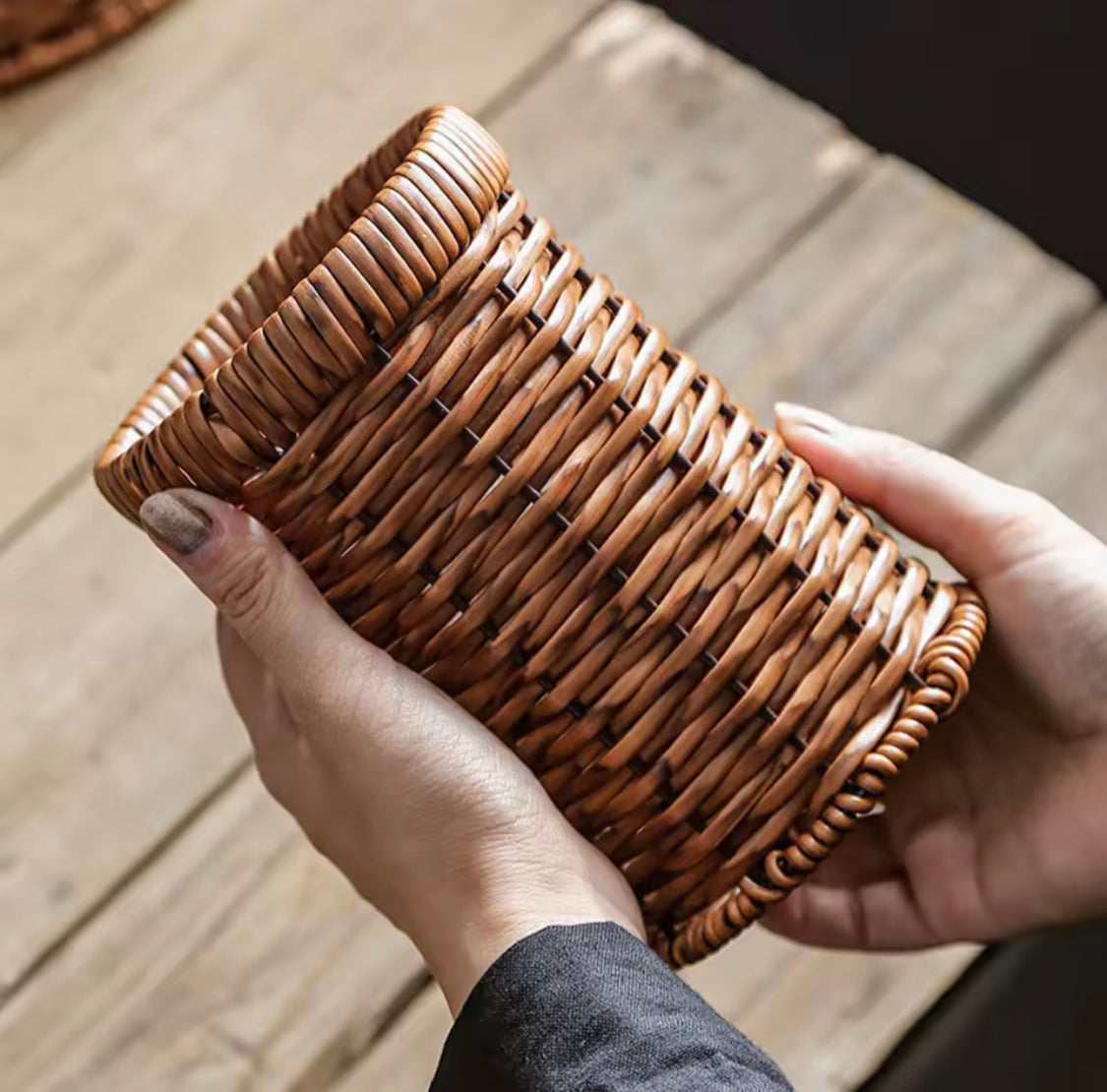 Imitation Rattan Chopstick Holder, Cutlery Utensil Organizer, Spoon Fork Chopsticks Storage Rack, Kitchen Cutlery Storage Imitation Rattan Chopstick Holder, Cutlery Utensil Organizer, Spoon Fork Chopsticks Storage Rack, Kitchen Cutlery Storage